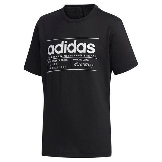 Kid's Short Sleeve T-Shirt Adidas Brilliant Basics Black