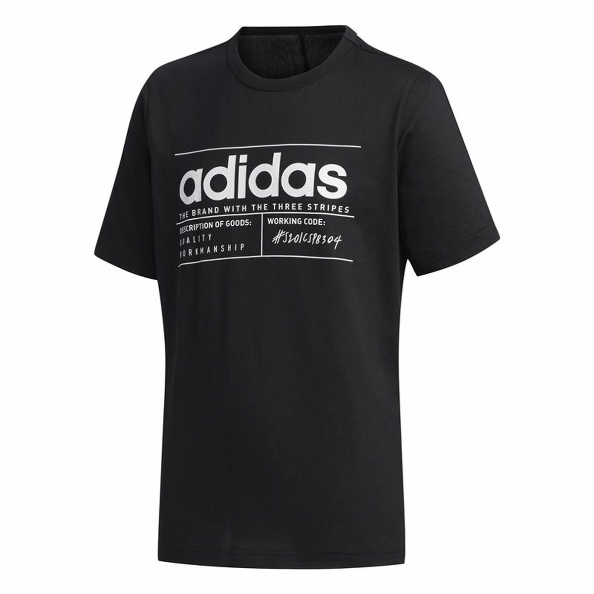 Kid's Short Sleeve T-Shirt Adidas Brilliant Basics Black