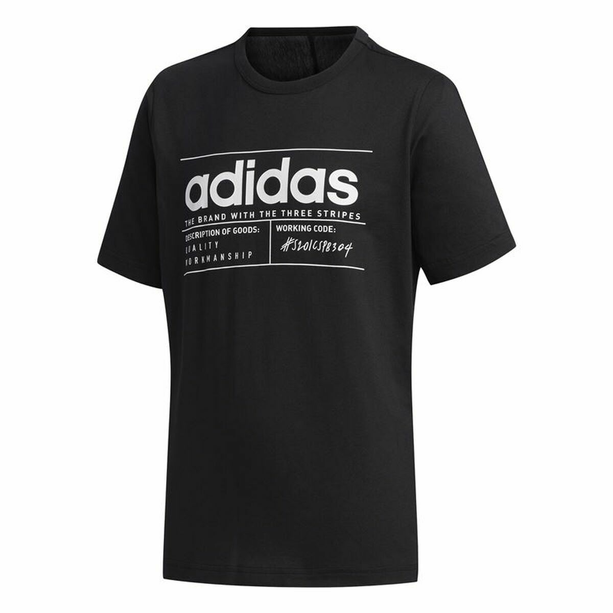Kid's Short Sleeve T-Shirt Adidas Brilliant Basics Black