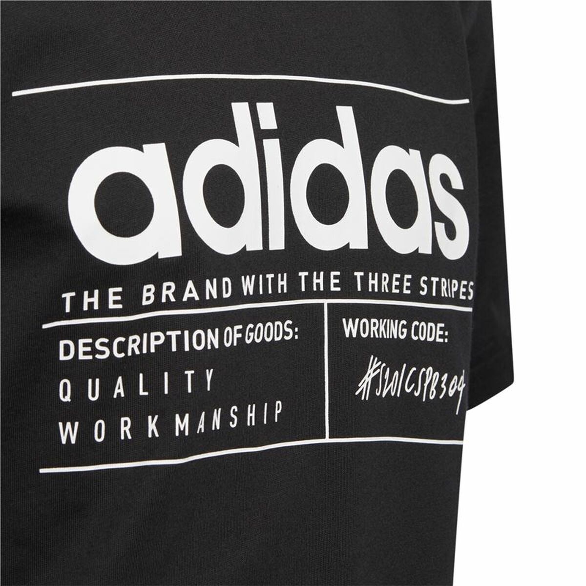 Kid's Short Sleeve T-Shirt Adidas Brilliant Basics Black