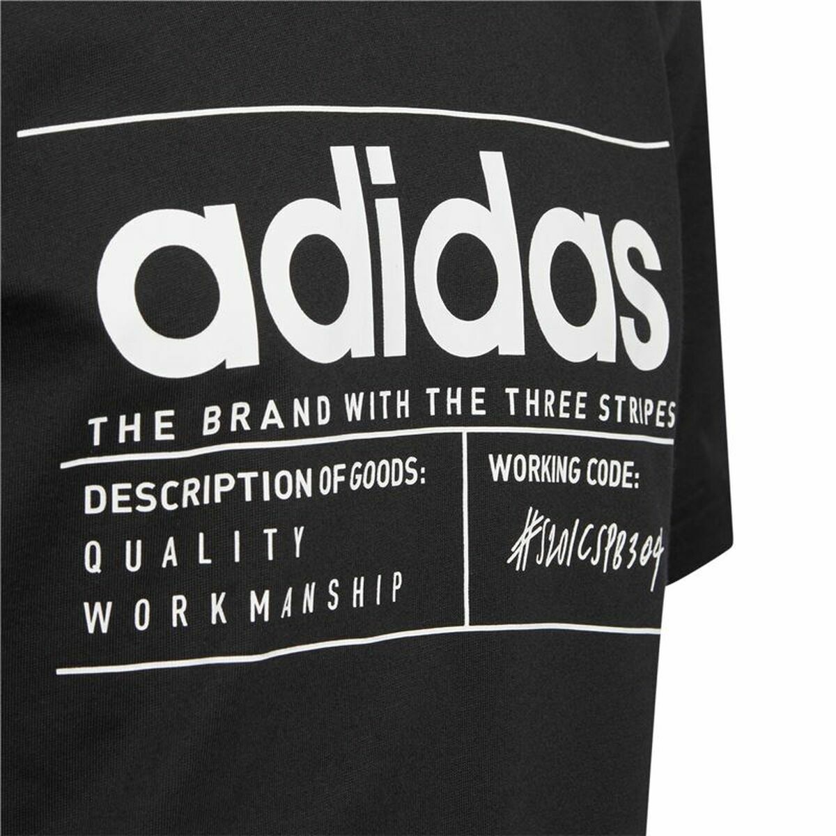 Kid's Short Sleeve T-Shirt Adidas Brilliant Basics Black