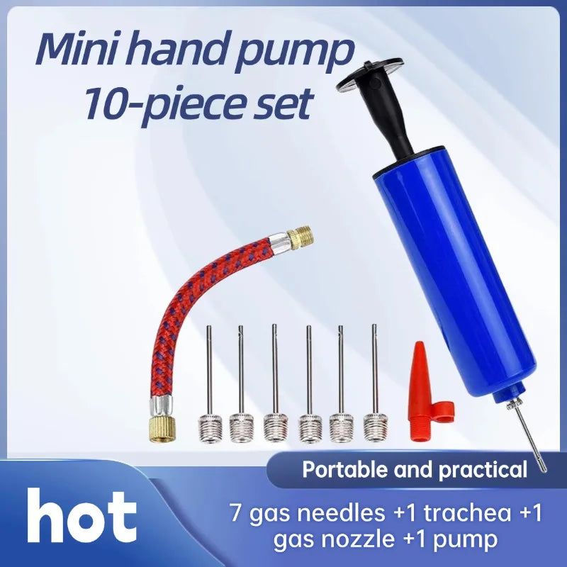 Portable Mini Hand Pump 6 Inch - Manual Air Pump for Basketball Soccer