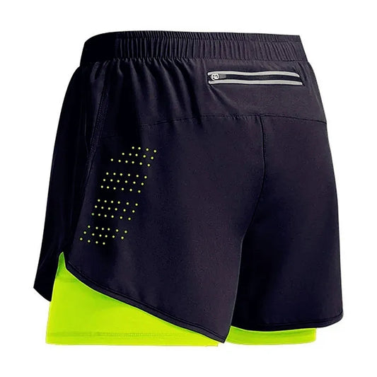 2024 New Men's Fitness Training Shorts Summer 2 In 1 Quick Dry Gym
