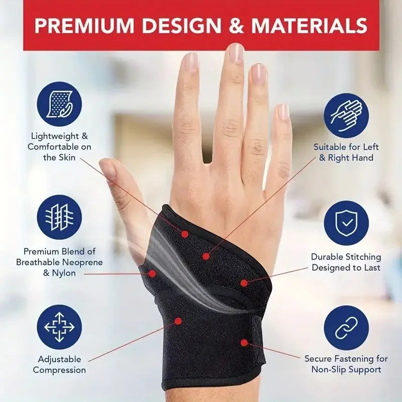 Adjustable Wrist Brace Perfect for Women & Men Support Wrap Strap Hand