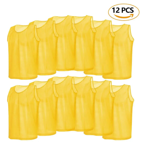 6/12 PCS Adults Children Soccer Training Vest Football Shirts Jerseys
