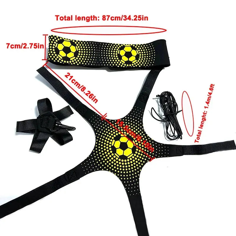 Football Kick Throw Solo Practice Adjustable Waist Belt Soccer Ball