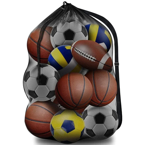 Mesh Soccer Ball Bag Extra Large Drawstring Basketball Storage Bag