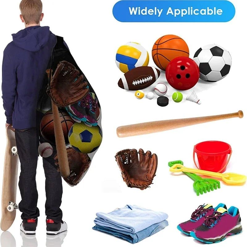 Mesh Soccer Ball Bag Extra Large Drawstring Basketball Storage Bag