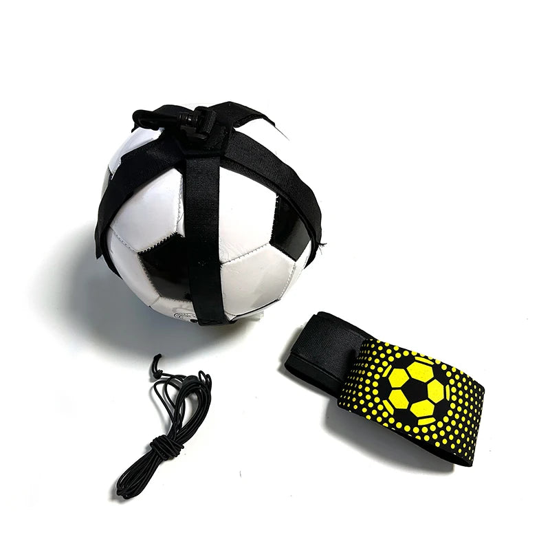 Football Kick Throw Solo Practice Adjustable Waist Belt Soccer Ball